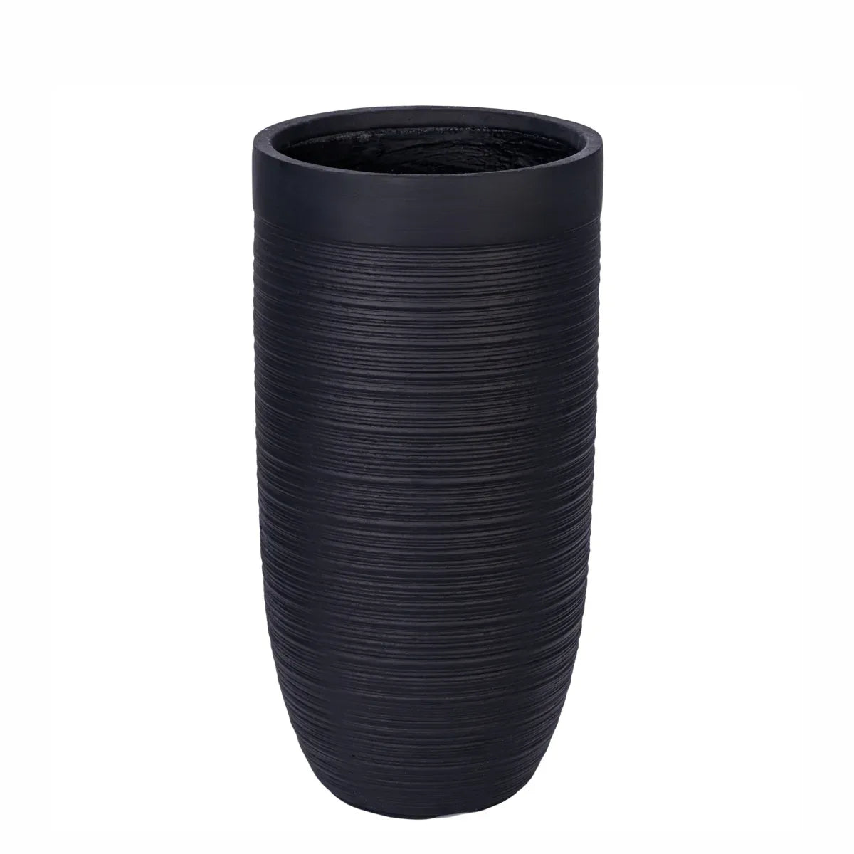 Ghiveci ecologic, Eco-friendly, Naimeed D6339, Mediu, din materiale minerale, Negru, 65x35x35cm