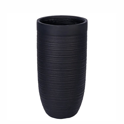 Ghiveci ecologic, Eco-friendly, Naimeed D6339, Mediu, din materiale minerale, Negru, 65x35x35cm