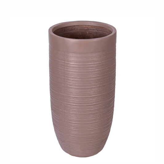 Ghiveci ecologic, Eco-friendly, Naimeed D6340, Mediu, din materiale minerale, Maro, 65x35x35cm