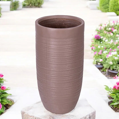 Ghiveci ecologic, Eco-friendly, Naimeed D6340, Mediu, din materiale minerale, Maro, 65x35x35cm