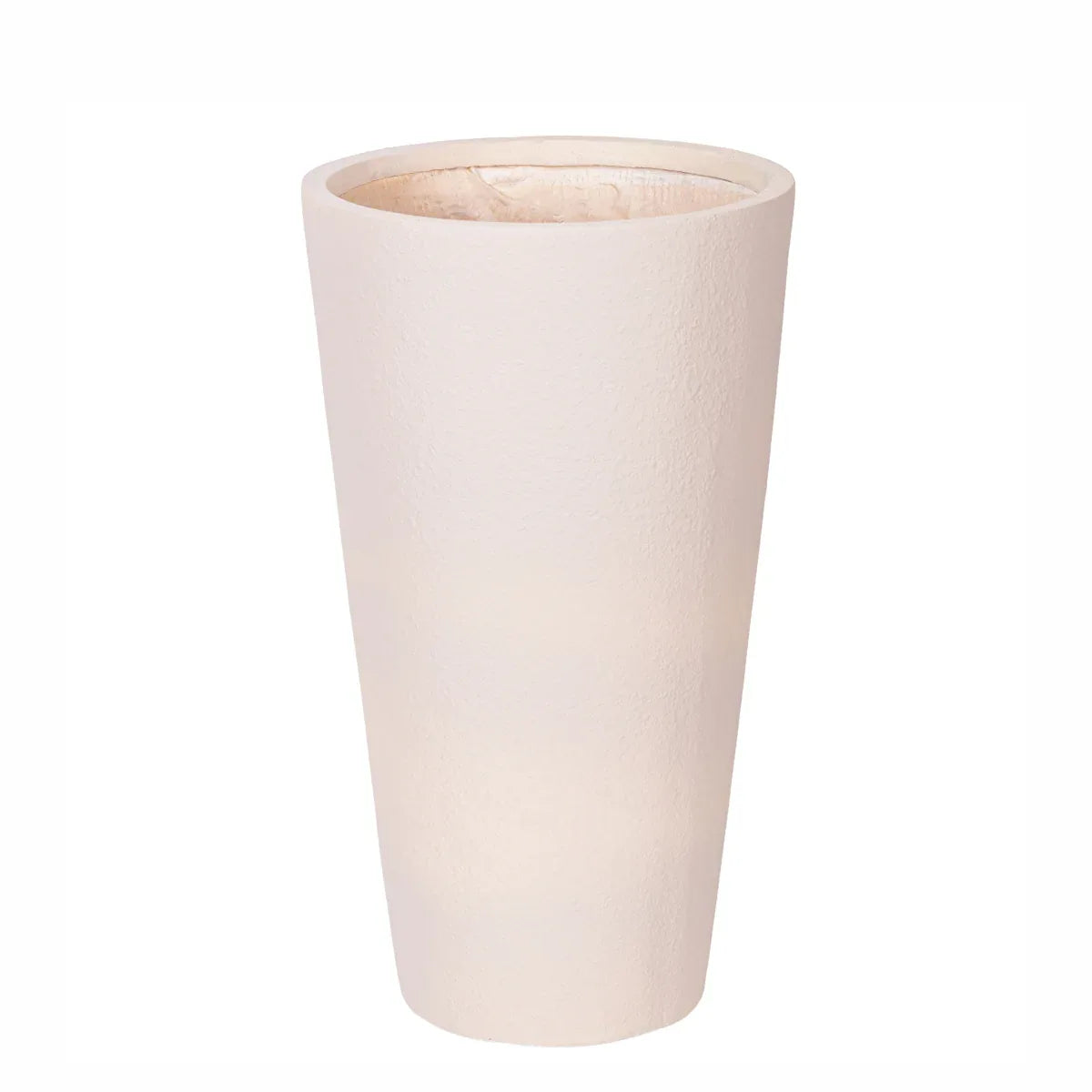 Ghiveci ecologic, Eco-friendly, Naimeed D6342, Mediu, din materiale minerale, Crem, 65x35x35cm