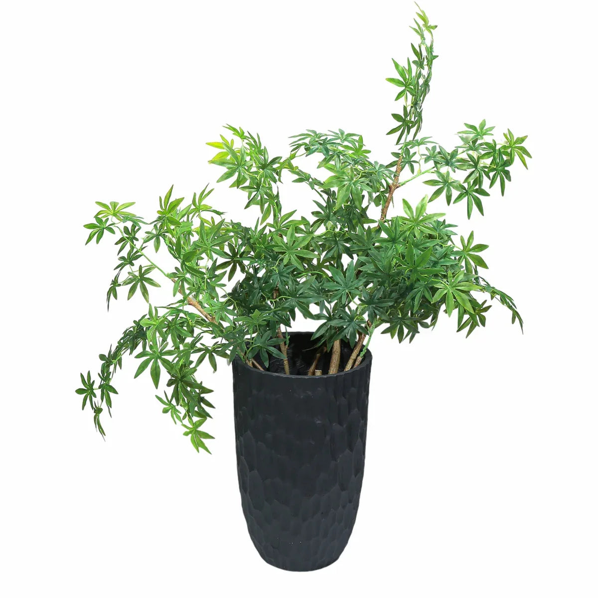 Ghiveci ecologic, Eco-friendly, Naimeed D6343, Mic, din materiale minerale, Negru, 48x30x30cm