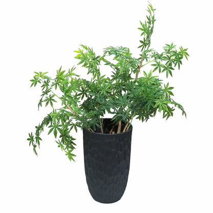 Ghiveci ecologic, Eco-friendly, Naimeed D6343, Mic, din materiale minerale, Negru, 48x30x30cm