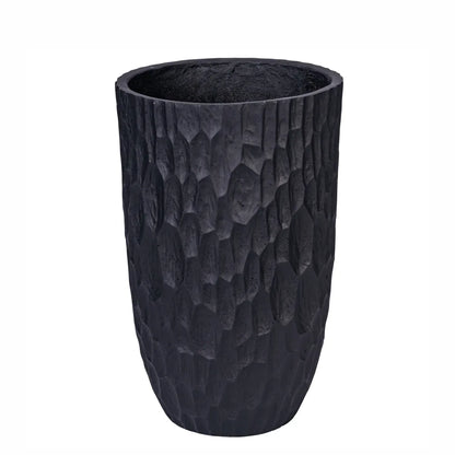 Ghiveci ecologic, Eco-friendly, Naimeed D6343, Mic, din materiale minerale, Negru, 48x30x30cm