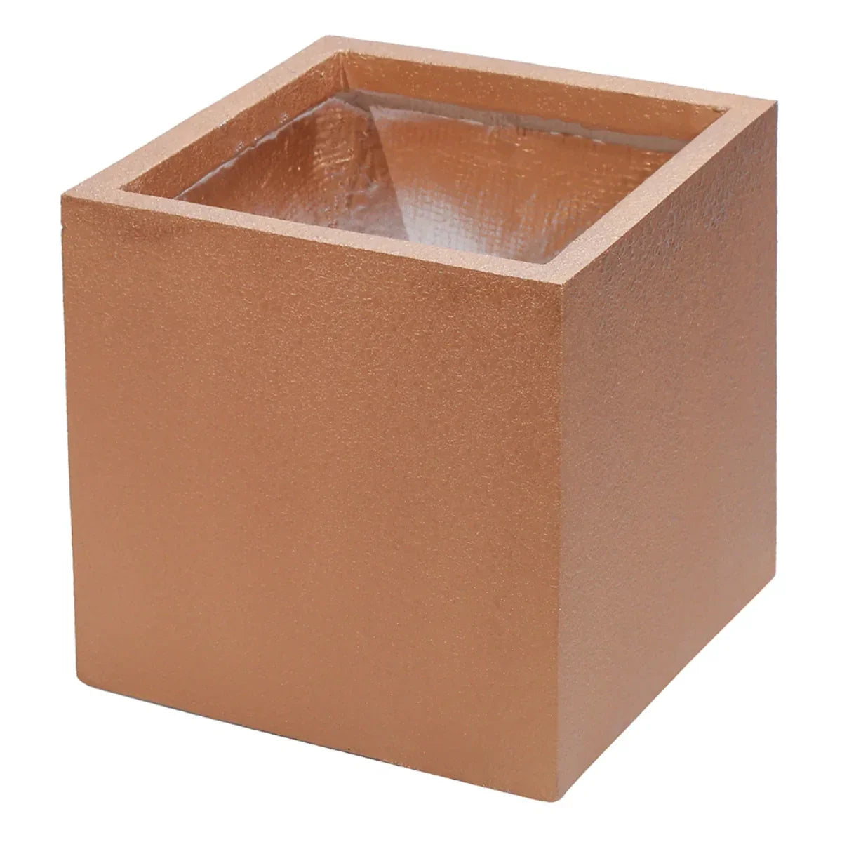 Ghiveci ecologic, Eco-friendly, Naimeed D6345, Mare, din materiale minerale, Maro, 50x50x50cm
