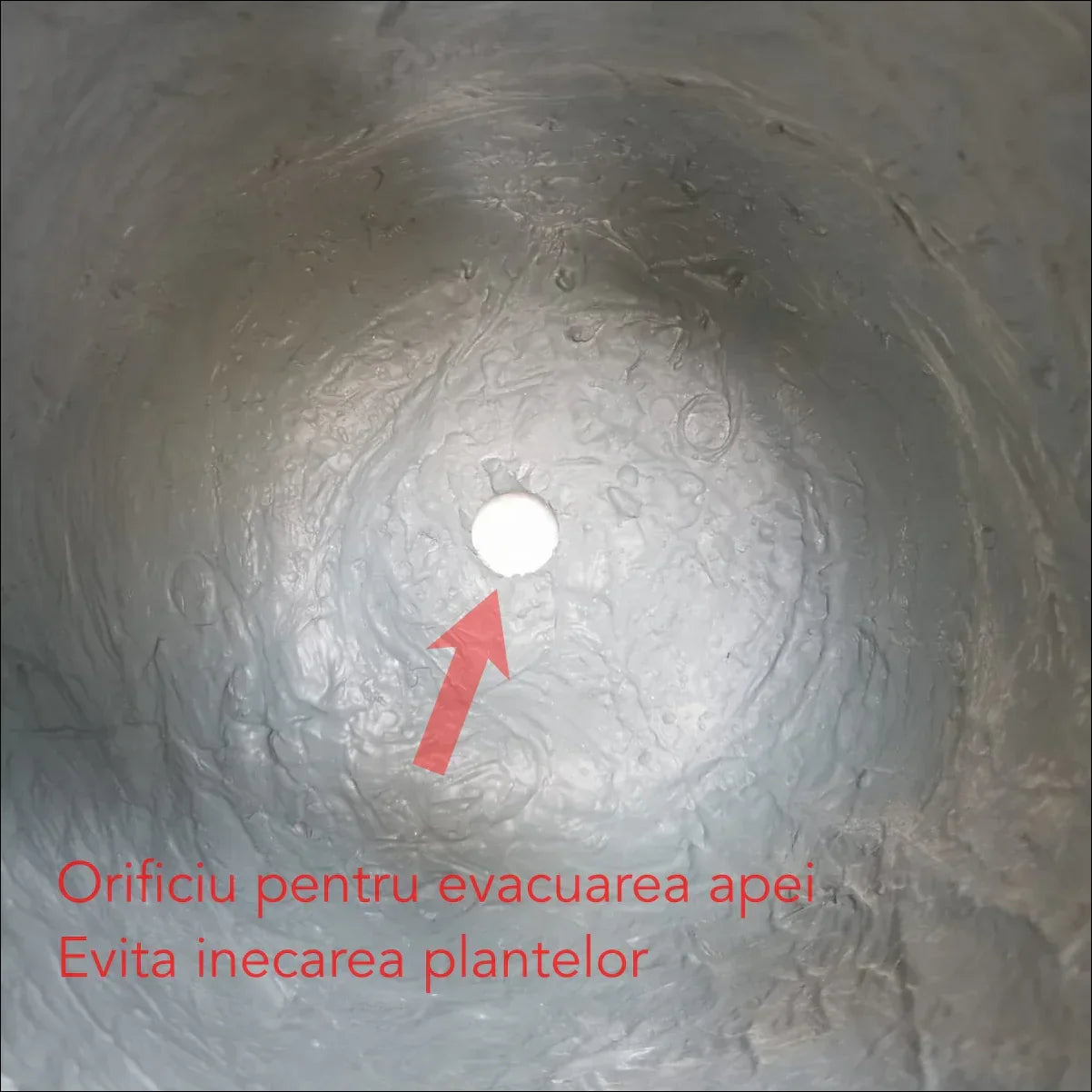 Ghiveci ecologic, Eco-friendly, Naimeed D6393, Mare, din materiale minerale, Gri, 38x36x36cm