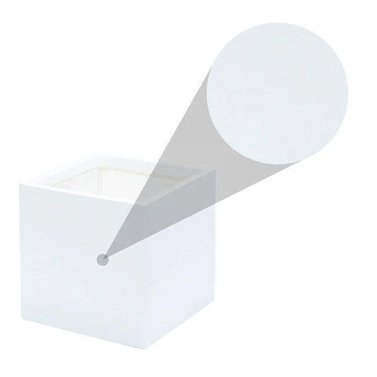 Ghiveci ecologic, Eco-friendly, Naimeed D6346, Mic, din materiale minerale, Alb, 30x30x30cm