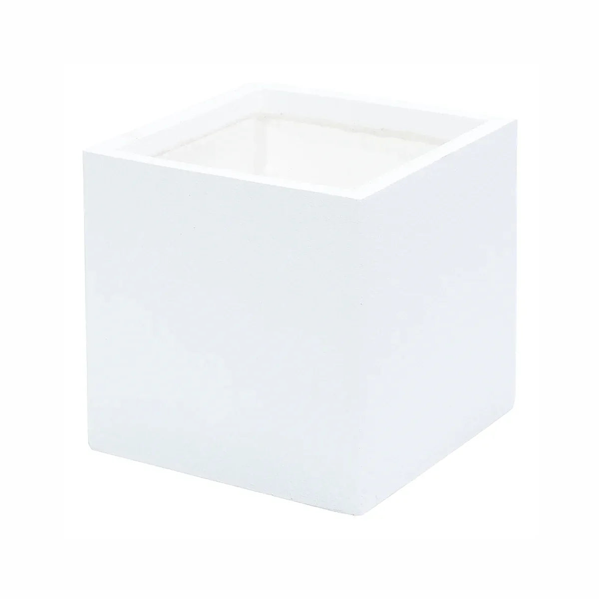 Ghiveci ecologic, Eco-friendly, Naimeed D6346, Mic, din materiale minerale, Alb, 30x30x30cm