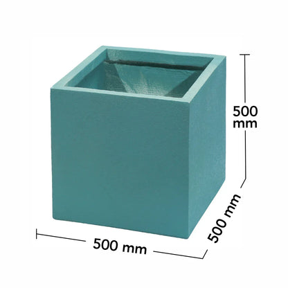 Ghiveci ecologic, Eco-friendly, Naimeed D6347, Mare, din materiale minerale, Verde, 50x50x50cm