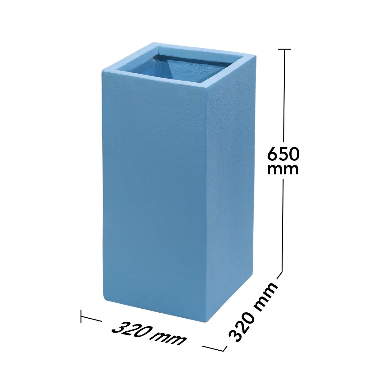 Ghiveci ecologic, Eco-friendly, Naimeed D6349, Mediu, din materiale minerale, Albastru, 65x32x32cm