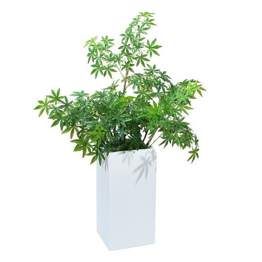 Ghiveci ecologic, Eco-friendly, Naimeed D6350, Mediu, din materiale minerale, Alb, 65x32x32cm