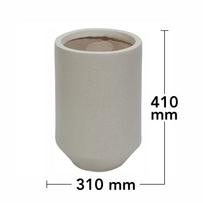 Ghiveci ecologic, Eco-friendly, Naimeed D6352, Mediu, din materiale minerale, Crem, 41x31x31cm