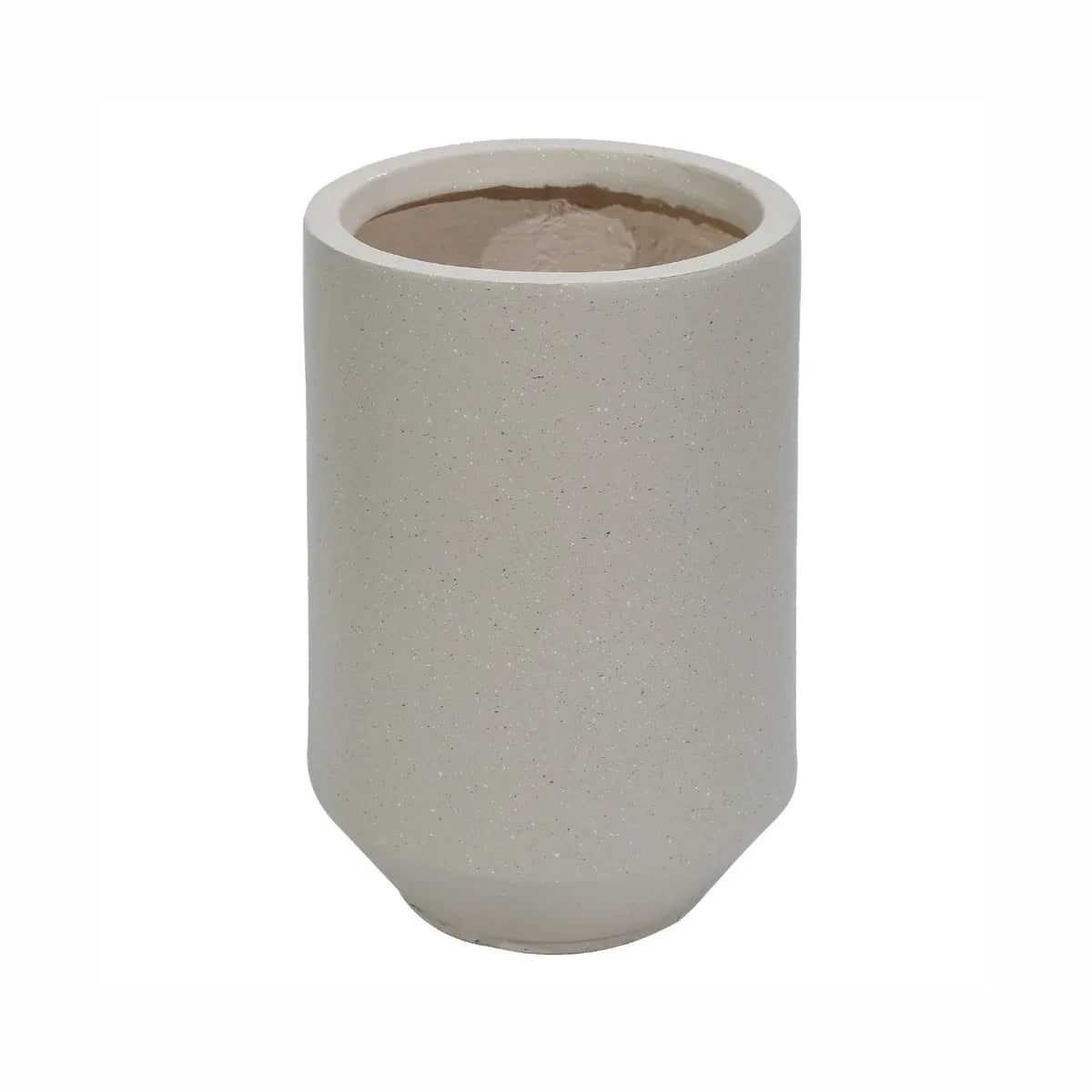 Ghiveci ecologic, Eco-friendly, Naimeed D6352, Mic, din materiale minerale, Crem, 28x25x25cm