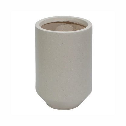 Ghiveci ecologic, Eco-friendly, Naimeed D6352, Mic, din materiale minerale, Crem, 28x25x25cm