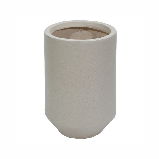 Ghiveci ecologic, Eco-friendly, Naimeed D6352, Mic, din materiale minerale, Crem, 28x25x25cm