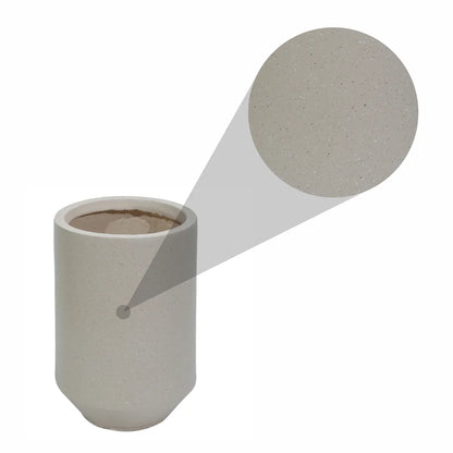 Ghiveci ecologic, Eco-friendly, Naimeed D6352, Mic, din materiale minerale, Crem, 28x25x25cm