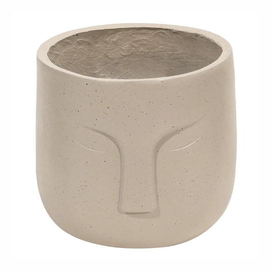 Ghiveci ecologic, Eco-friendly, Naimeed D6353, Mare, din materiale minerale, Crem, 38x34x34cm