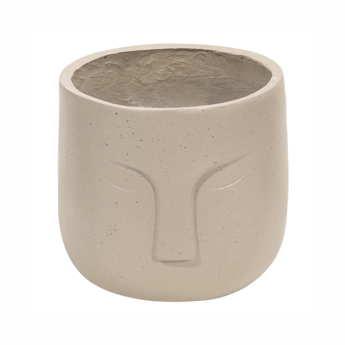 Ghiveci ecologic, Eco-friendly, Naimeed D6353, Mic, din materiale minerale, Crem, 28x25x25cm