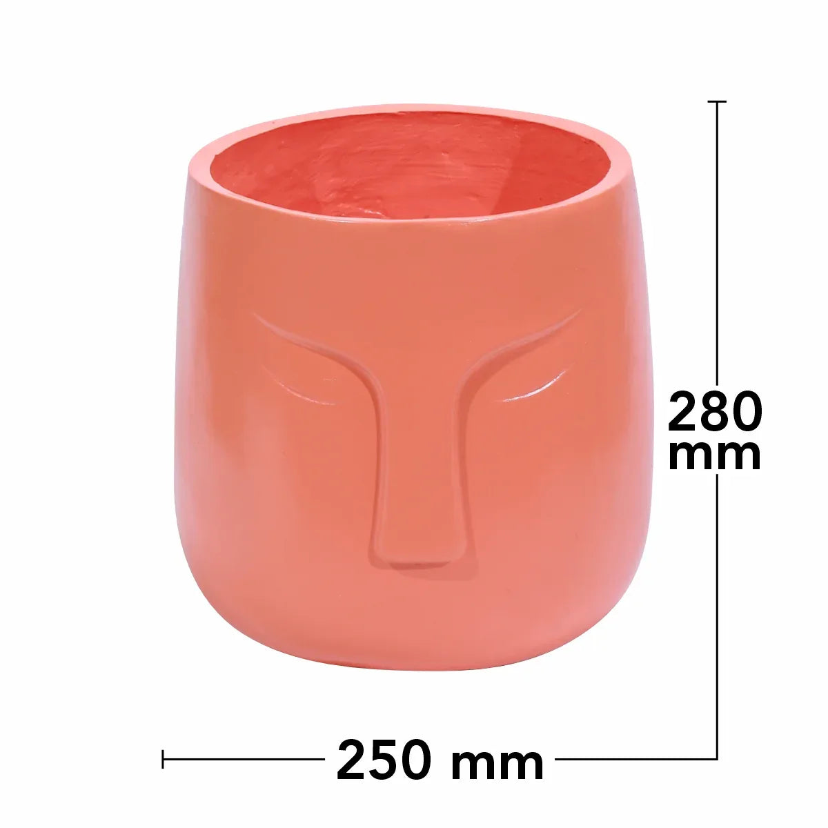 Ghiveci ecologic, Eco-friendly, Naimeed D6355, Mic, din materiale minerale, Portocaliu, 28x25x25cm