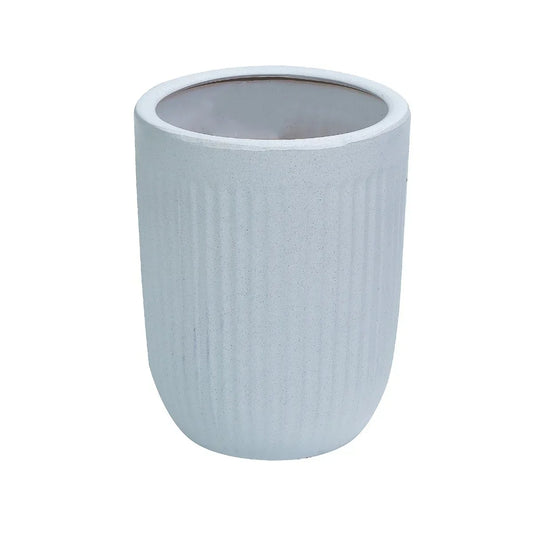 Ghiveci ecologic, Eco-friendly, Naimeed D6358, Mediu, din materiale minerale, Alb, 44x32x32cm