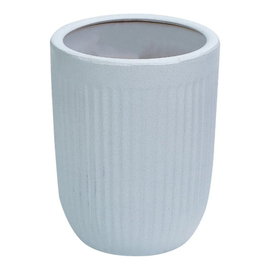 Ghiveci ecologic, Eco-friendly, Naimeed D6358, Mare, din materiale minerale, Alb, 48x40x40cm