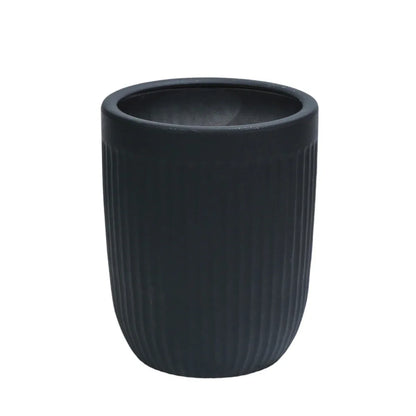 Ghiveci ecologic, Eco-friendly, Naimeed D6359, Mediu, din materiale minerale, Negru, 44x32x32cm