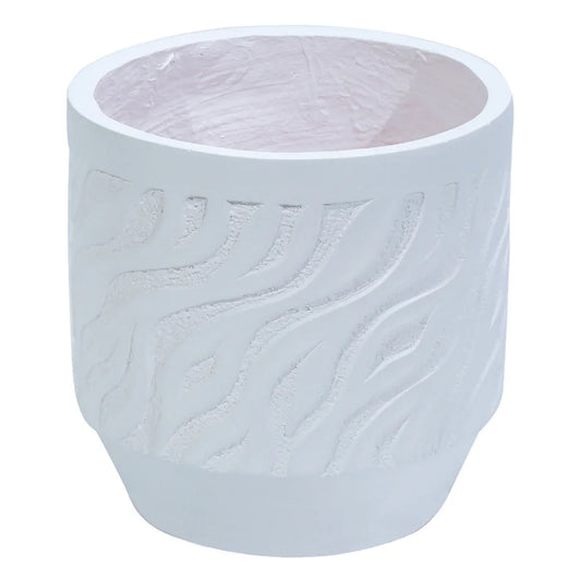Ghiveci ecologic, Eco-friendly, Naimeed D6360, Mare, din materiale minerale, Alb, 40x39x39cm