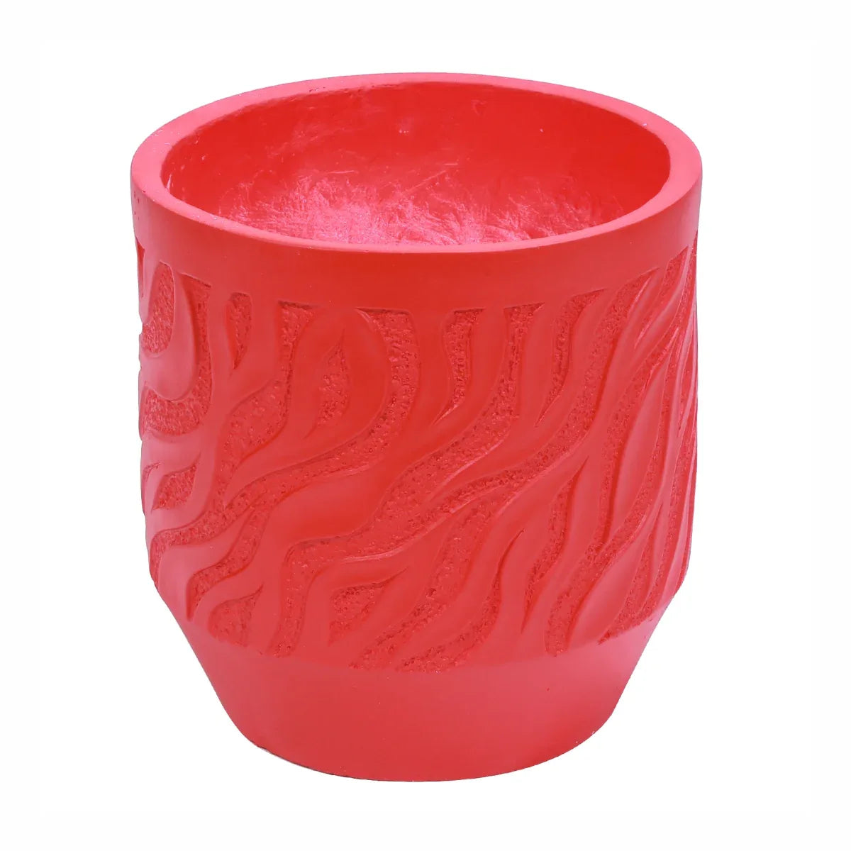 Ghiveci ecologic, Eco-friendly, Naimeed D6361, Mediu, din materiale minerale, Rosu, 34x32x32cm