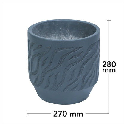 Ghiveci ecologic, Eco-friendly, Naimeed D6362, Mic, din materiale minerale, Gri, 28x27x27cm