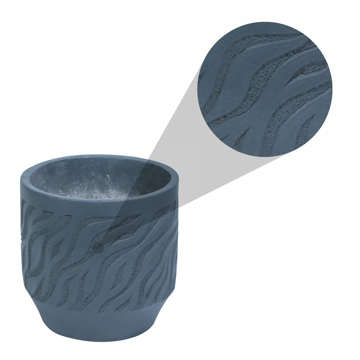 Ghiveci ecologic, Eco-friendly, Naimeed D6362, Mare, din materiale minerale, Gri, 40x39x39cm