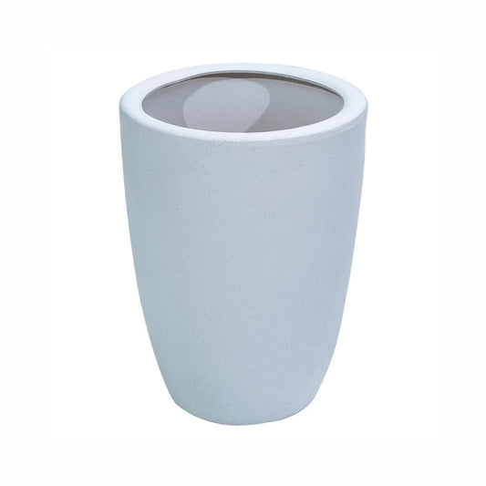 Ghiveci ecologic, Eco-friendly, Naimeed D6365, Mic, din materiale minerale, Gri, 29x24x24cm