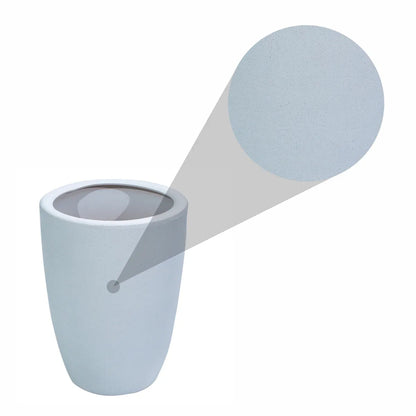 Ghiveci ecologic, Eco-friendly, Naimeed D6364, Mediu, din materiale minerale, Alb, 43x31x31cm