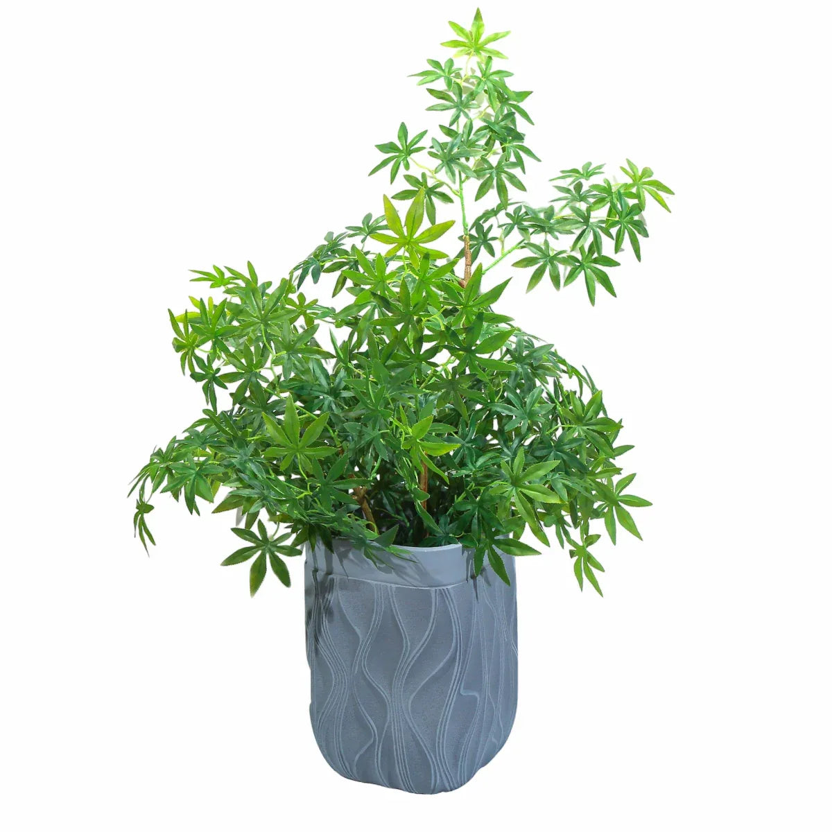 Ghiveci ecologic, Eco-friendly, Naimeed D6368, Mare, din materiale minerale, Gri, 47x33x33cm
