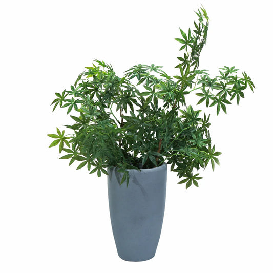 Ghiveci ecologic, Eco-friendly, Naimeed D6372, Mediu, din materiale minerale, Gri, 49,5x31x31cm