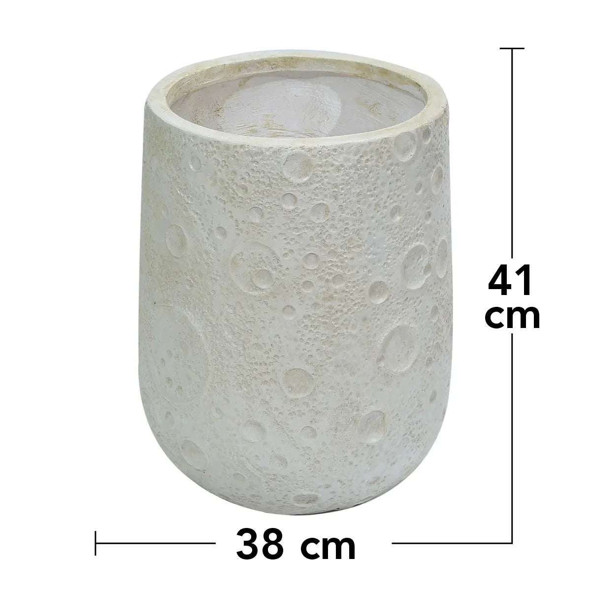 Ghiveci ecologic, Eco-friendly, Naimeed D6373, Mediu, din materiale minerale, Gri, 41x38x38cm