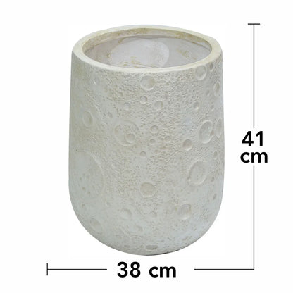 Ghiveci ecologic, Eco-friendly, Naimeed D6373, Mediu, din materiale minerale, Gri, 41x38x38cm