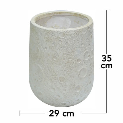 Ghiveci ecologic, Eco-friendly, Naimeed D6373, Mic, din materiale minerale, Gri, 39x29x29cm