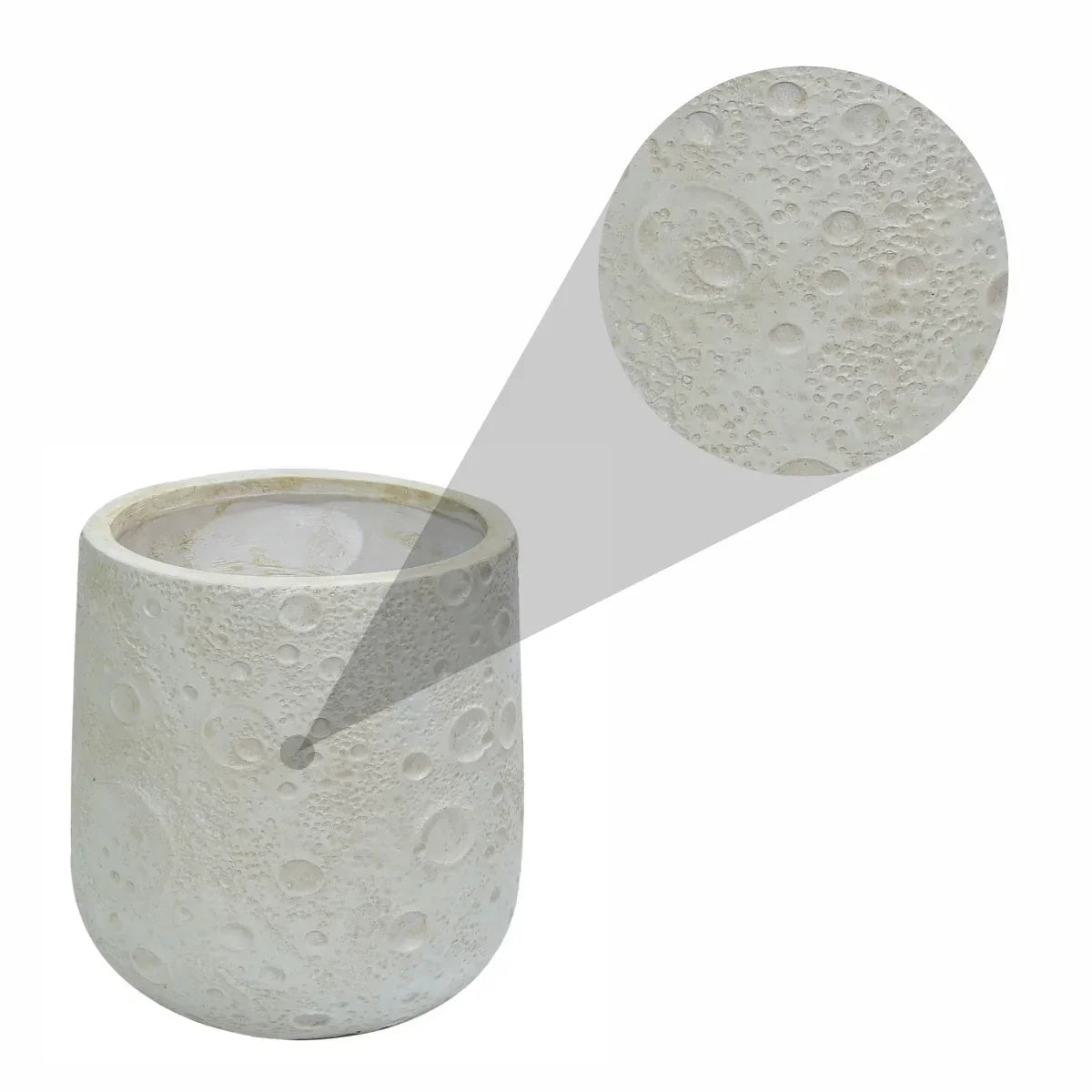 Ghiveci ecologic, Eco-friendly, Naimeed D6373, Mic, din materiale minerale, Gri, 39x29x29cm