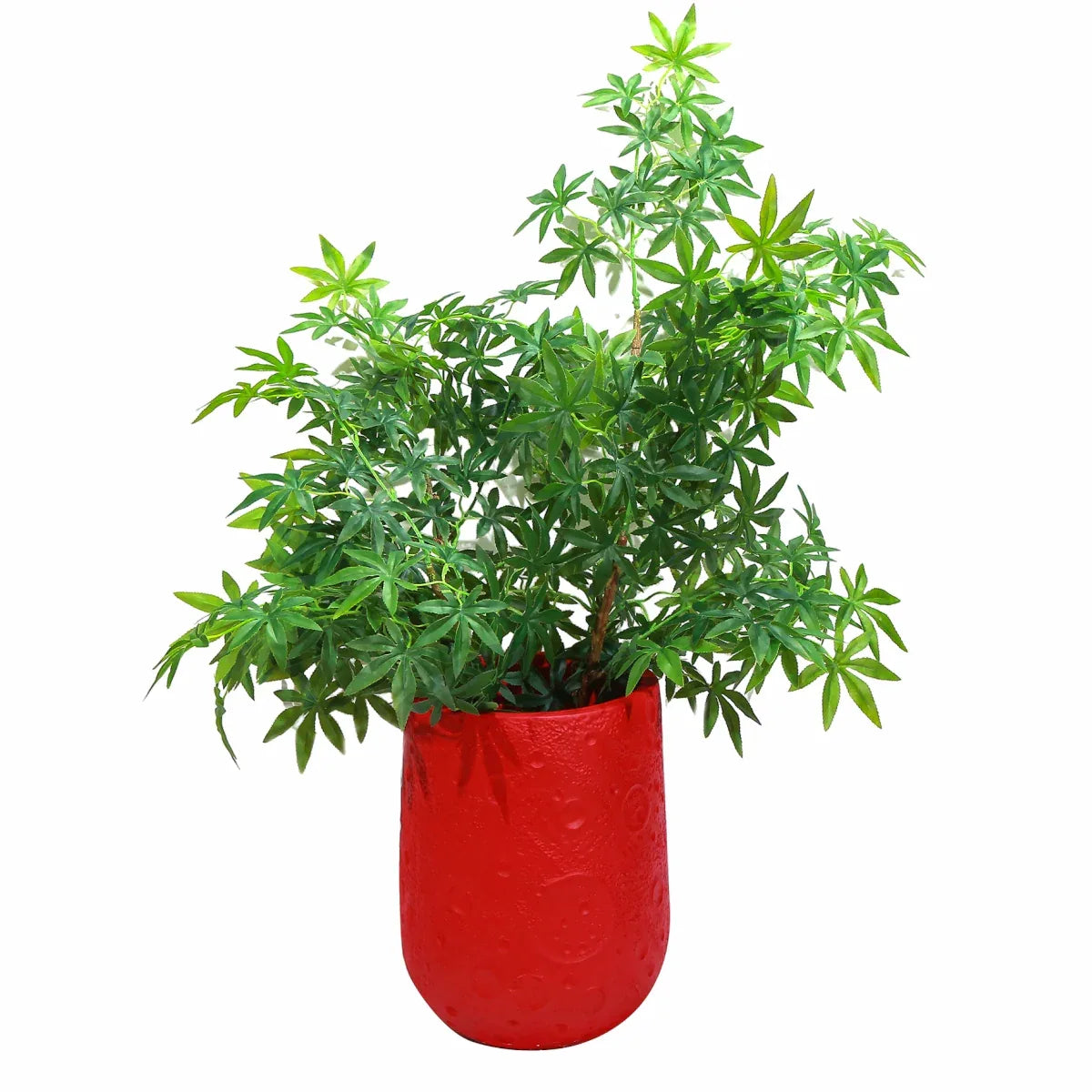 Ghiveci ecologic, Eco-friendly, Naimeed D6374, Mediu, din materiale minerale, Rosu, 41x38x38cm