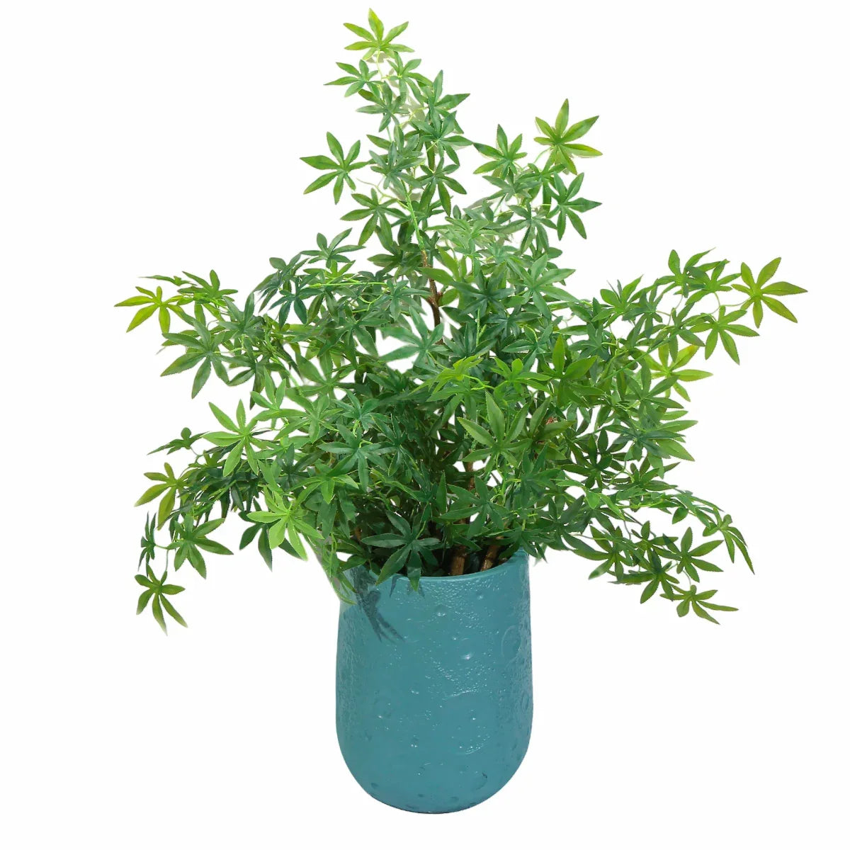 Ghiveci ecologic, Eco-friendly, Naimeed D6375, Mic, din materiale minerale, Turcoaz, 39x29x29cm