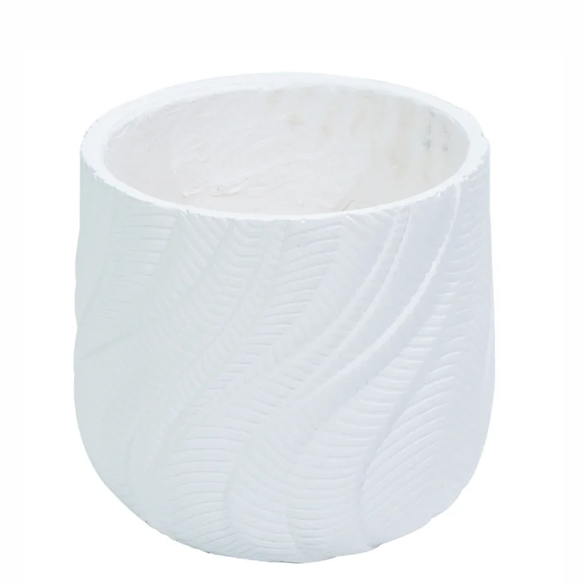 Ghiveci ecologic, Eco-friendly, Naimeed D6379, Mic, din materiale minerale, Alb, 26x29x29cm