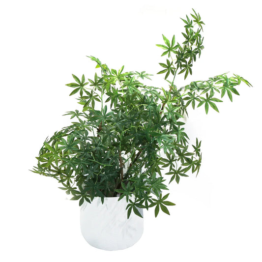 Ghiveci ecologic, Eco-friendly, Naimeed D6379, Mediu, din materiale minerale, Alb, 34x37x37cm