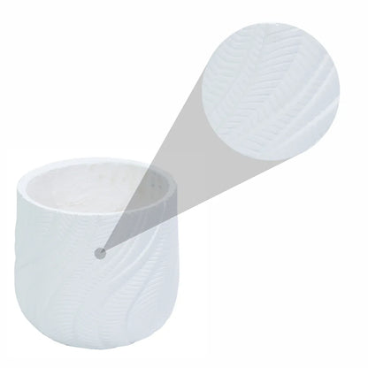 Ghiveci ecologic, Eco-friendly, Naimeed D6379, Mic, din materiale minerale, Alb, 26x29x29cm