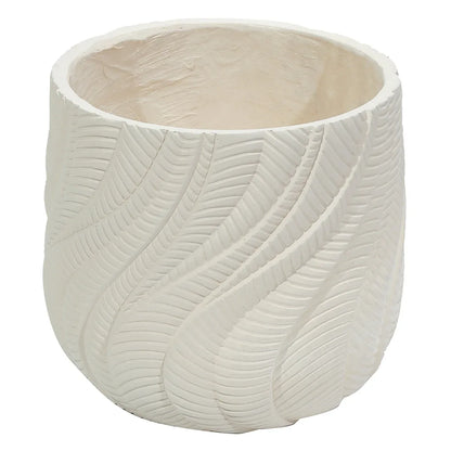 Ghiveci ecologic, Eco-friendly, Naimeed D6380, Mare, din materiale minerale, Crem, 42x45x45cm
