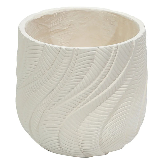 Ghiveci ecologic, Eco-friendly, Naimeed D6380, Mare, din materiale minerale, Crem, 42x45x45cm