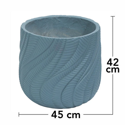 Ghiveci ecologic, Eco-friendly, Naimeed D6381, Mare, din materiale minerale, Albastru Provincial, 42x45x45cm