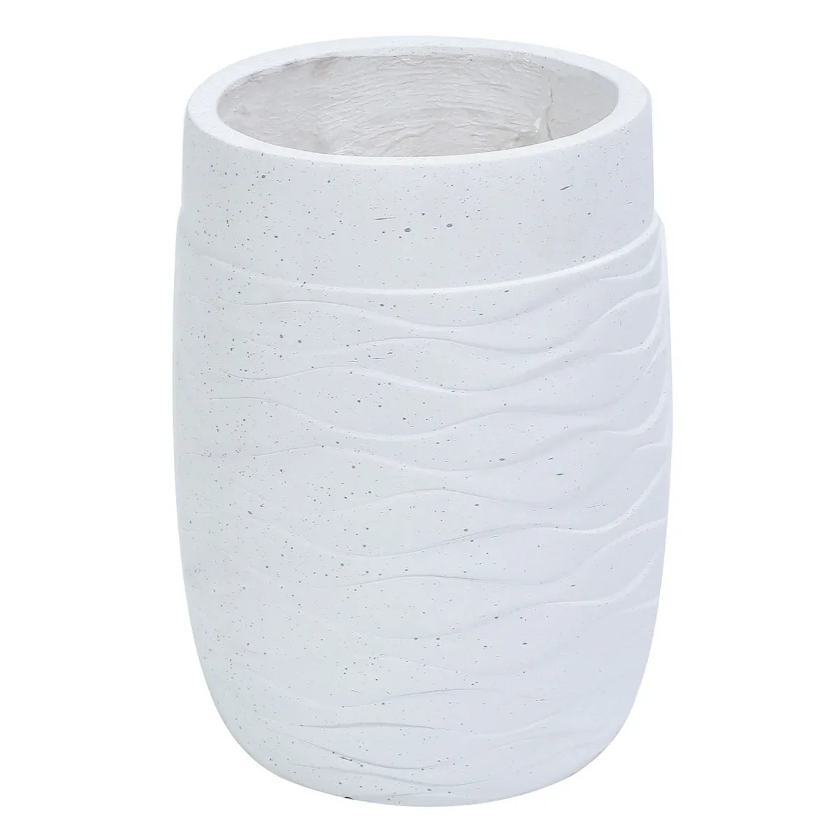 Ghiveci ecologic, Eco-friendly, Naimeed D6382, Mare, din materiale minerale, Alb, 57x40x40cm