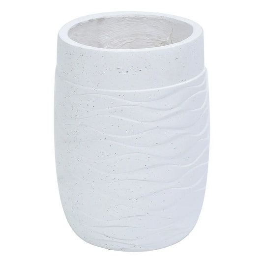 Ghiveci ecologic, Eco-friendly, Naimeed D6382, Mare, din materiale minerale, Alb, 57x40x40cm