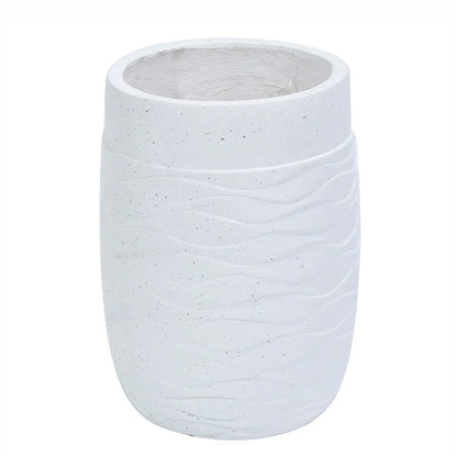 Ghiveci ecologic, Eco-friendly, Naimeed D6382, Mediu, din materiale minerale, Alb, 41,5x29x29cm