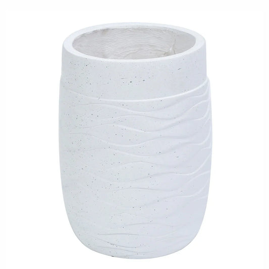Ghiveci ecologic, Eco-friendly, Naimeed D6382, Mediu, din materiale minerale, Alb, 41,5x29x29cm